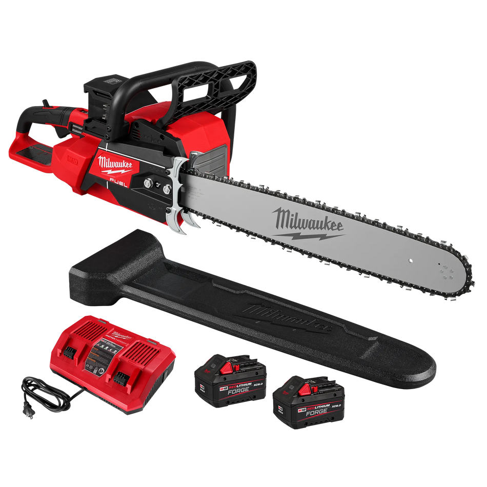 Milwaukee M18 FUEL 18V Brushless Cordless 20 in. Dual Battery Chainsaw Kit