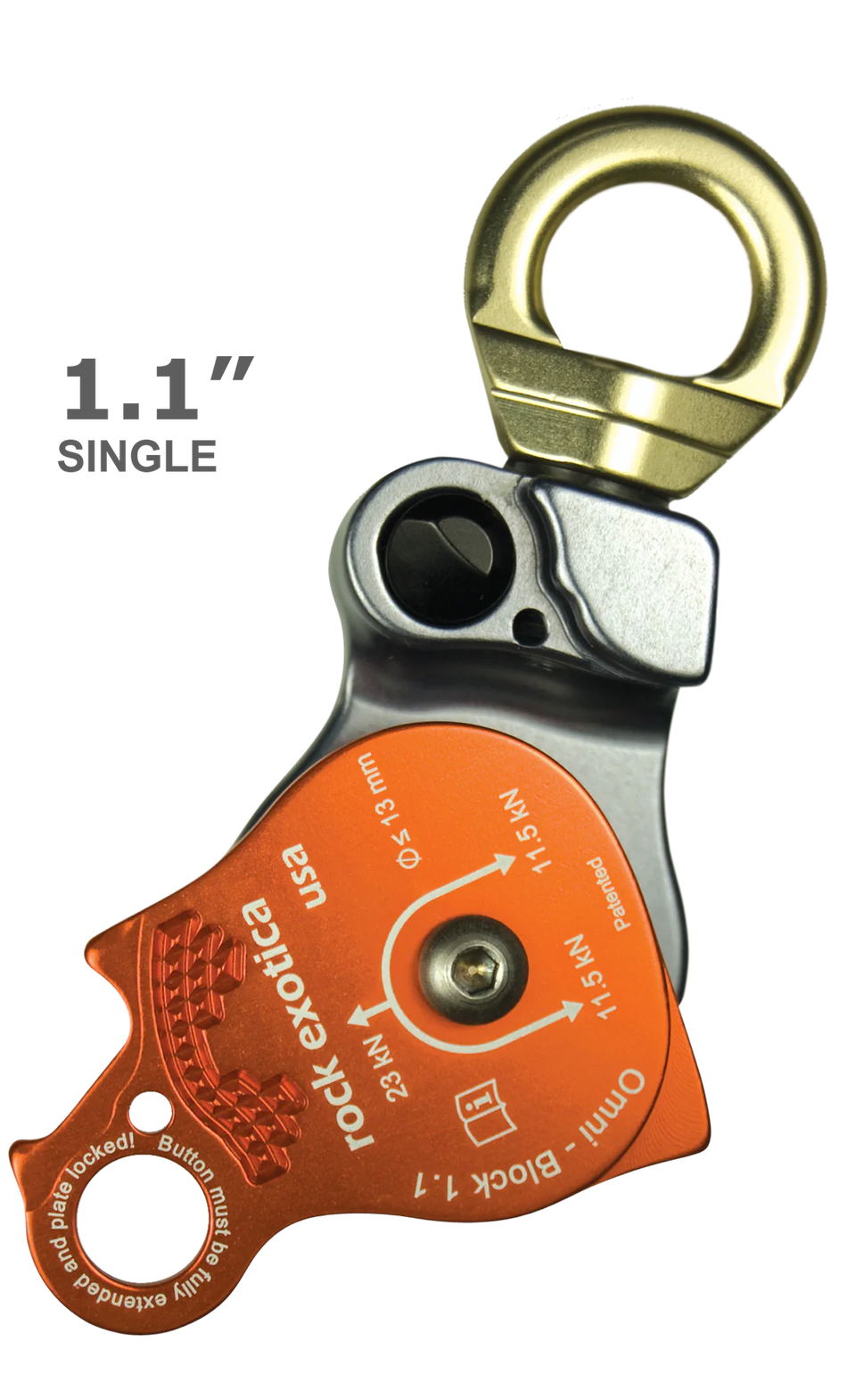 Rock Exotica Omni-Block 1.1" Single Pulley